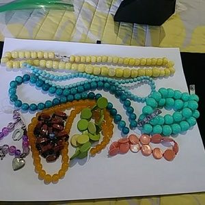 Jewelery making bead strands craft lot